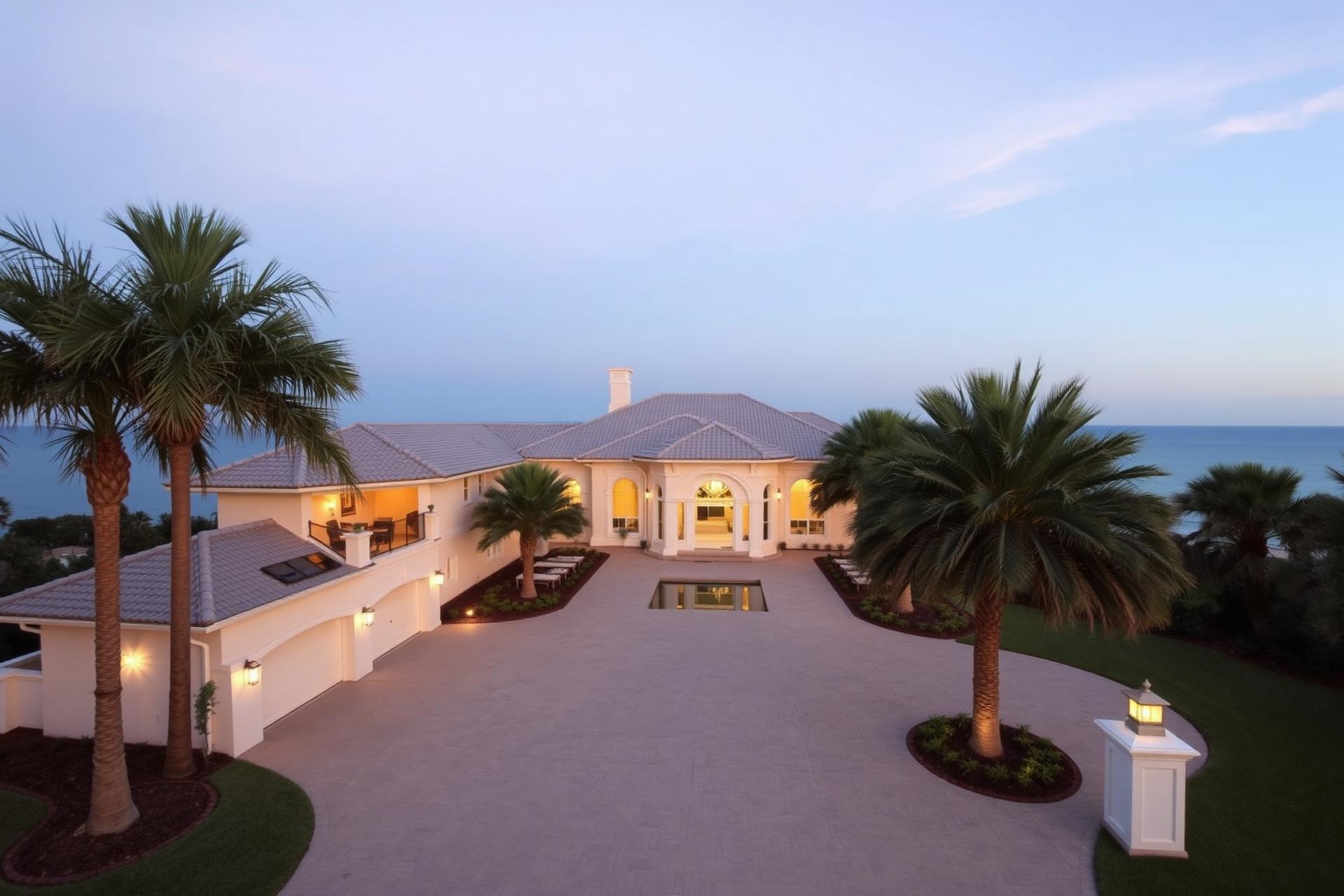 A protected Florida home at golden hour